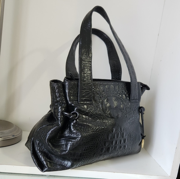 Like New!Brahmin Crocodile Black leather Tote Bag - Picture 7 of 10